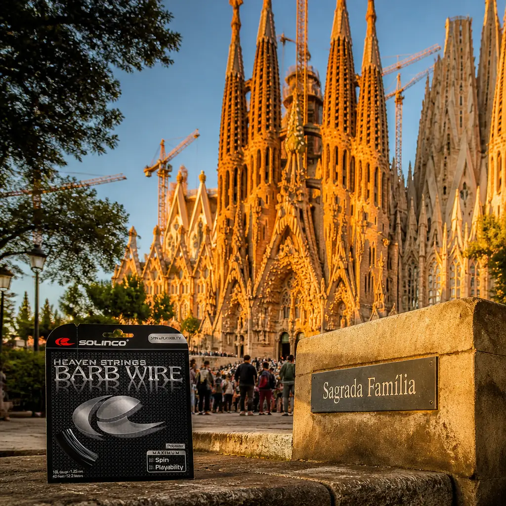 cardio tennis lessons Oakland Park — Sagrada Família in Barcelona, An immense unfinished basilica of honey-colored stone, its cluster of tapering spindle towers encrusted with sculpture and pierced by openwork, rising above construction cranes in the Eixample grid of Barcelona