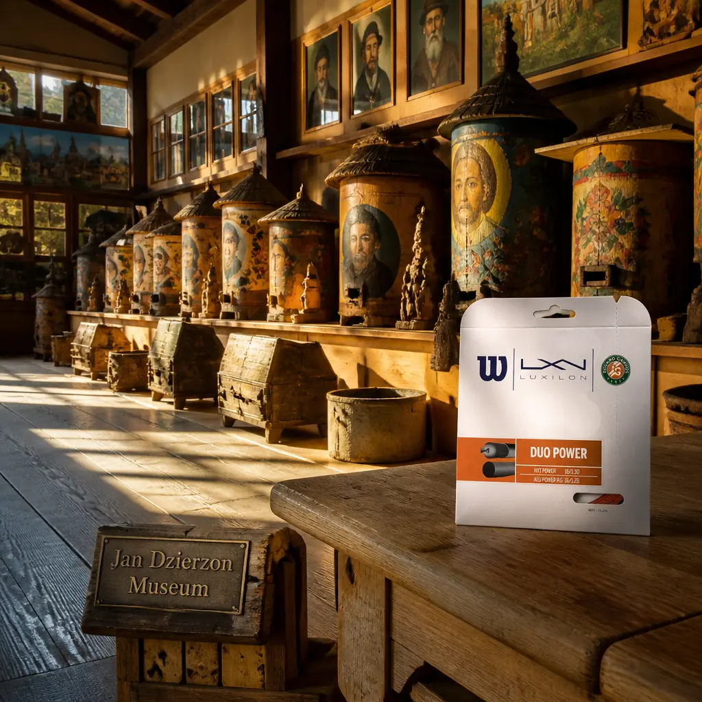 cardio tennis mental health benefits — Jan Dzierzon Museum in Kluczbork, A regional museum interior displaying rows of carved figural beehives, antique apiary tools, and portraits, sunlight falling on painted hive fronts