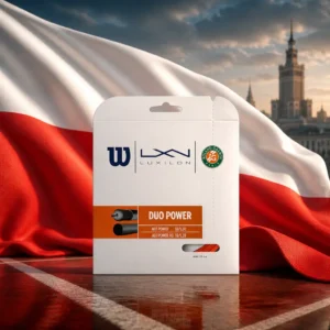 cardio tennis mental health benefits — the Wilson Duo Tennis String Set combined with the national flag of Poland