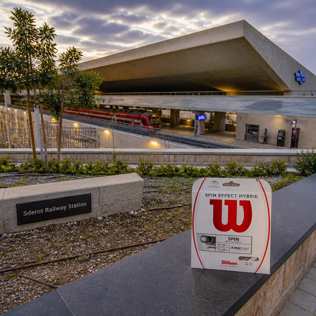 cardio tennis near Las Olas Boulevard — Sderot Railway Station in Sderot, A low-slung fortified railway station that seems to rise out of the earth in angled concrete planes, sheltering platforms beneath its massive protective roof