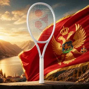 cardio tennis Riverland — the Yonex Muse 100L Tennis Racquet combined with the national flag of Montenegro
