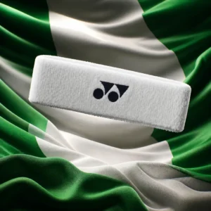 cardio tennis sessions Fort Lauderdale — the Yonex White Headband combined with the national flag of Nigeria