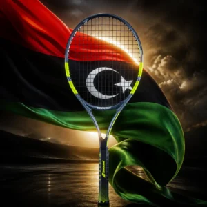 cardio tennis Sunrise Key — the Babolat Boost Aero Tennis Racquet combined with the national flag of Libya