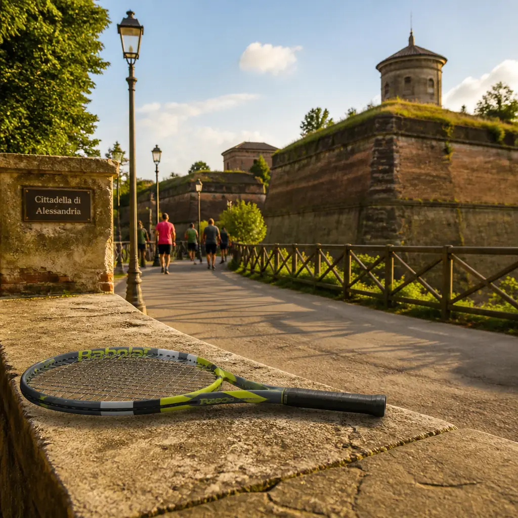 cardio tennis to help with happiness — Cittadella di Alessandria in Alessandria, Vast six-pointed star fortress on the Bormida bank across the river from Alessandria's centre