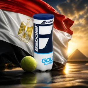 cardio tennis to help with mental health — the Babolat Gold All-Court Tennis Ball Case combined with the national flag of Egypt