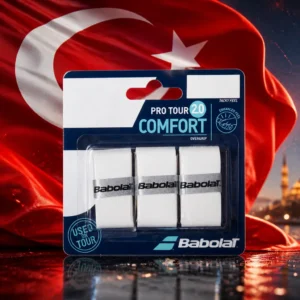 cardio tennis to help with resilience — the Babolat Pro Tour 2.0 Tennis Overgrip 3-Pack combined with the national flag of Turkey