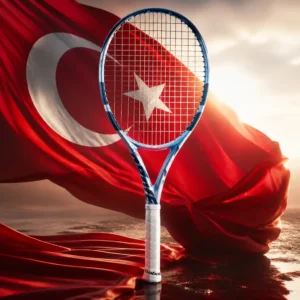 cardio tennis training Fort Lauderdale — the Babolat Pure Drive 107 11th Gen Tennis Racquet combined with the national flag of Turkey