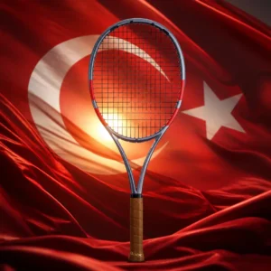 cardio tennis workout Croissant Park — the Babolat Pure Strike 97 4th Gen Tennis Racquet combined with the national flag of Turkey