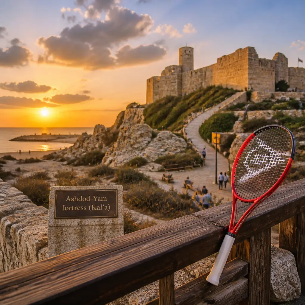 cardio tennis workout Oakland Park — Ashdod-Yam fortress (Kal'a) in Ashdod, Ruined stone fortress with towers on a low hill directly above the beach south of central Ashdod