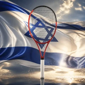 cardio tennis workout Oakland Park — the Dunlop CX 200 OS Tennis Racquet combined with the national flag of Israel