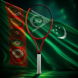 cardio tennis workout Plantation — the Dunlop CX 400 Tennis Racquet combined with the national flag of Turkmenistan
