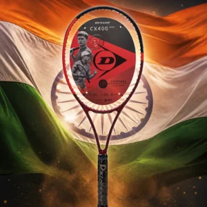 cardio tennis workout Poinsettia Heights — the Dunlop CX 400 Tour Tennis Racquet combined with the national flag of India