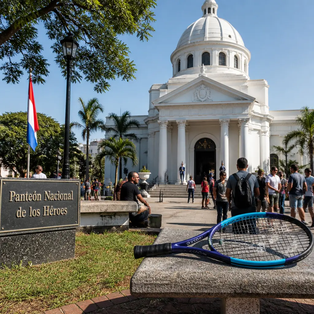 cardio tennis workout Riverside Park — Panteón Nacional de los Héroes in Asunción, Domed white neoclassical pantheon on Plaza de los Héroes in central Asunción, modelled on Les Invalides, with an honour guard at the entrance