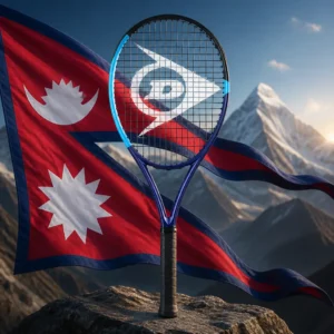 cardio tennis workout Shady Banks — the Dunlop FX 500 Tennis Racquet combined with the national flag of Nepal