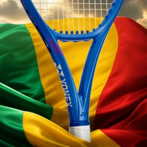 cardio tennis workout Wilton Manors — the Ezone 98+ Tennis Racquet combined with the national flag of Mali