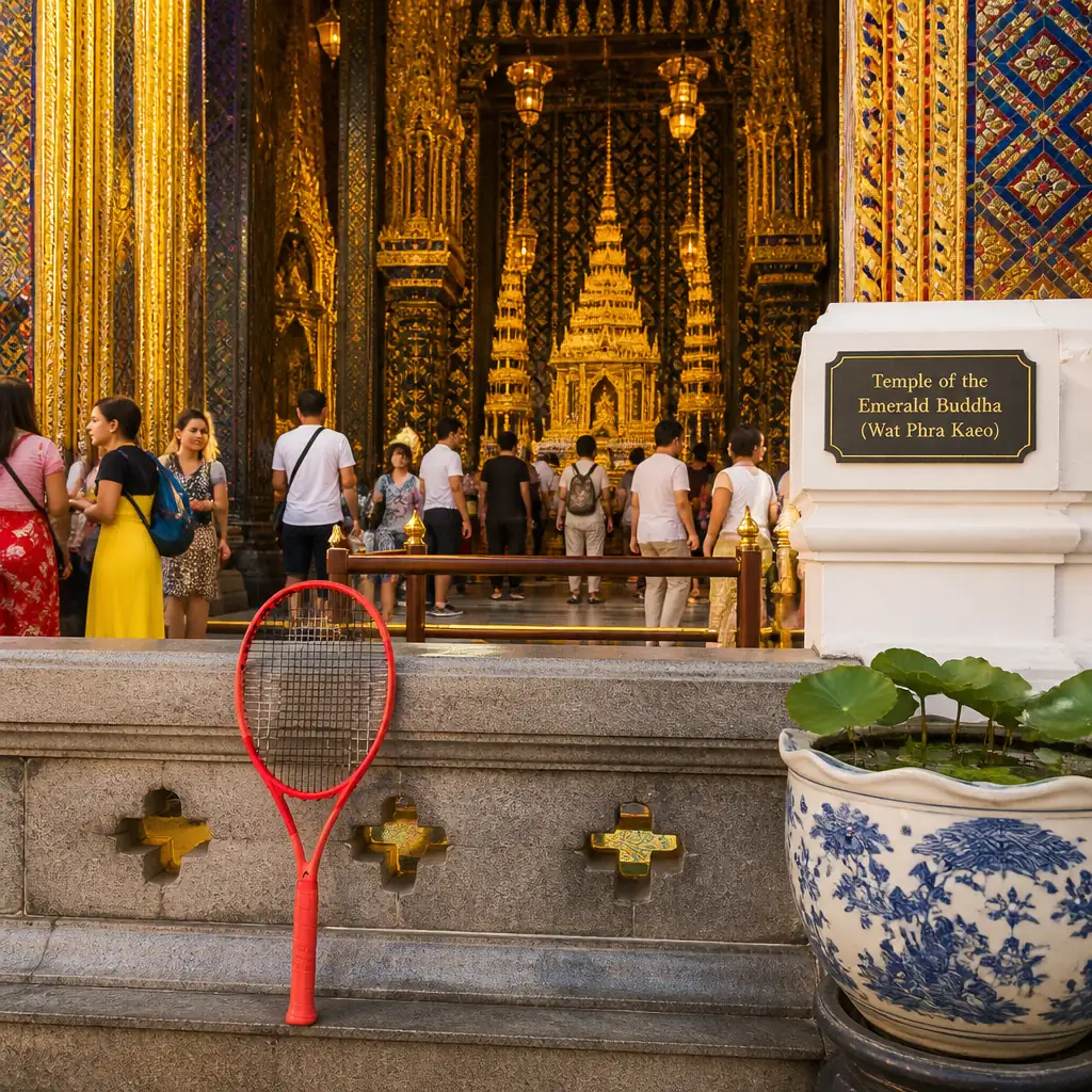 cardio workout Fort Lauderdale — Temple of the Emerald Buddha (Wat Phra Kaeo) in Bangkok, Ornate royal chapel inside the Grand Palace walls housing a small dark green jade Buddha high on a gilded throne