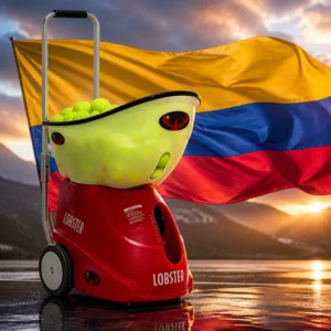 cardiovascular clinics Fort Lauderdale — the Lobster Elite Grand Five LE Tennis Ball Machine combined with the national flag of Colombia