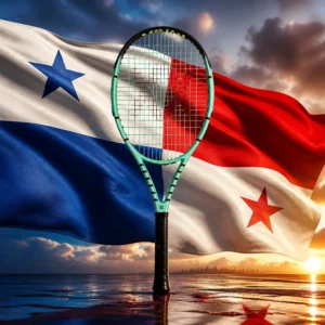 cardiovascular tennis Beverly Heights — the Volkl Vostra V4 Tennis Racquet combined with the national flag of Panama
