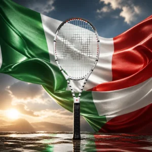 cardiovascular tennis camp Fort Lauderdale — the Volkl Vostra V6 Tennis Racquet combined with the national flag of Italy