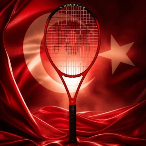 cardiovascular tennis camps Fort Lauderdale — the Volkl Vostra V8 25 Junior Tennis Racquet combined with the national flag of Turkey