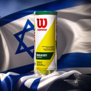 cardiovascular tennis classes 33308 — the Wilson Championship Regular Duty Tennis Ball Can combined with the national flag of Israel