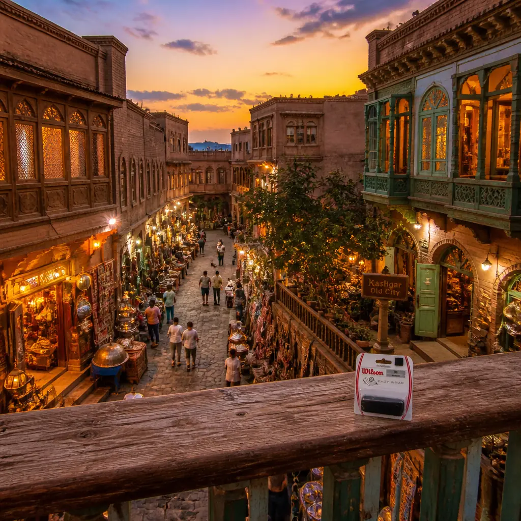 cardiovascular tennis classes 33388 — Kashgar Old City in Kashgar, A maze of narrow lanes between two-storey mud-brick and timber houses with carved wooden balconies and turquoise doors, overhanging passages, and coppersmiths working in doorways