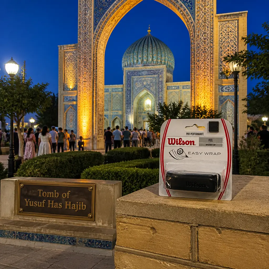 cardiovascular tennis classes 33388 — Tomb of Yusuf Has Hajib in Kashgar, A blue and turquoise tiled mausoleum with a ribbed dome and pointed portal, set in a formal garden of clipped hedges and paths behind an ornate tiled gateway