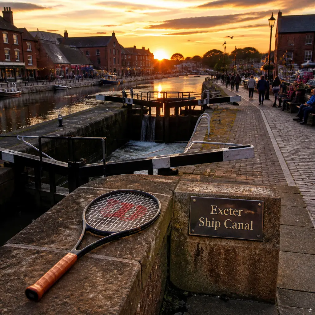 cardiovascular tennis classes Downtown Fort Lauderdale — Exeter Ship Canal in Exeter, Narrow straight canal running south from Exeter Quay along the Exe valley, with towpaths, lock gates and the historic quayside warehouses at its head