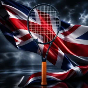 cardiovascular tennis classes Downtown Fort Lauderdale — the Wilson Pro Staff 97 Classic Roland Garros Tennis Racquet combined with the national flag of United Kingdom