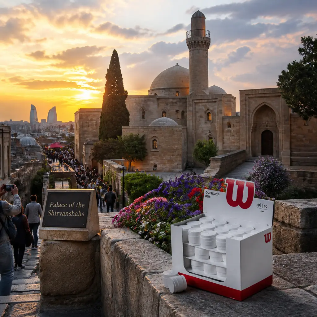 cardiovascular tennis classes in 33009 — Palace of the Shirvanshahs in Baku, A honey-coloured sandstone palace complex of vaulted halls, a domed mosque with slender minaret, and an octagonal burial vault, set on terraces stepping down the hill of the old town
