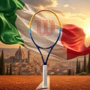 cardiovascular tennis classes in 33301 — the Wilson Profile Recreational Adult Tennis Racquet combined with the national flag of Italy