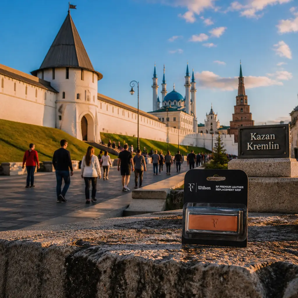cardiovascular tennis classes in 33304 — Kazan Kremlin in Kazan, A long white limestone fortress wall with round towers on a bluff above two rivers, enclosing a mosque with blue spires, a cathedral, and a leaning brick tower