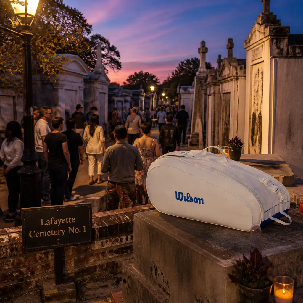 cardiovascular tennis classes in 33327 — Lafayette Cemetery No. 1 in New Orleans, A walled cemetery of whitewashed above-ground tombs and family vaults in ordered rows, cracked and weathered, shaded by magnolias and oaks in the Garden District