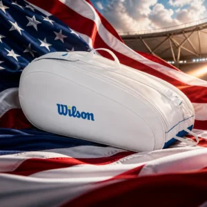cardiovascular tennis classes in 33327 — the Wilson US Open Tennis Racquet Bag (6 Racquets) combined with the national flag of United States