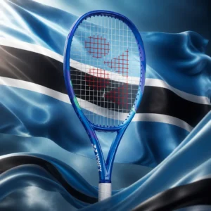 cardiovascular tennis classes in 33334 — the Yonex Ezone 100+ 8th Gen Tennis Racquet combined with the national flag of Botswana