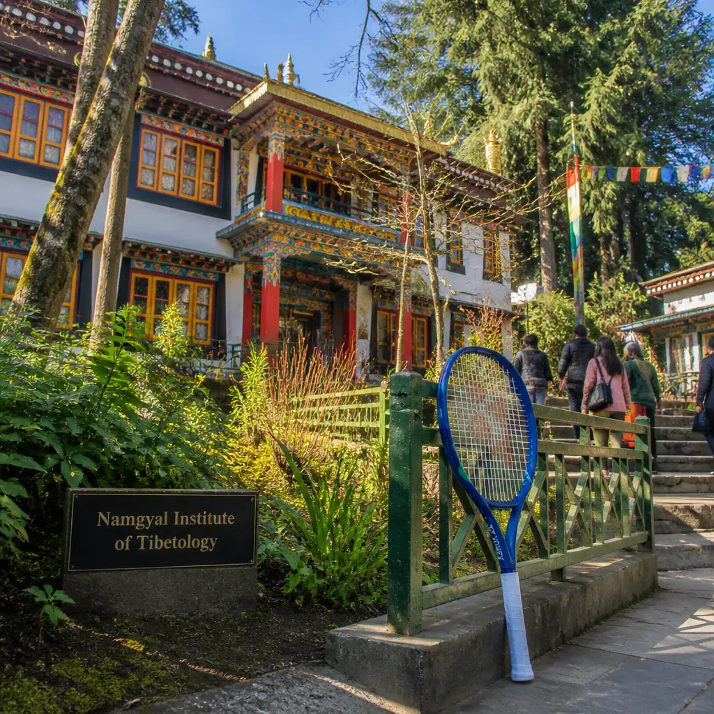 cardiovascular tennis classes in 33394 — Namgyal Institute of Tibetology in Gangtok, Traditional Tibetan-style building with painted eaves in a wooded compound below the Ridge in Gangtok, housing manuscripts and thangkas