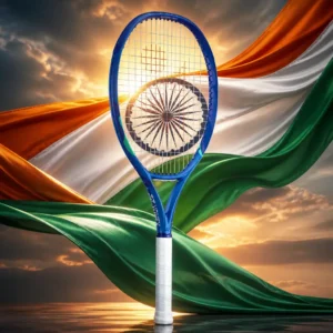 cardiovascular tennis classes in 33394 — the Yonex Ezone 115 8th GenTennis Racquet combined with the national flag of India
