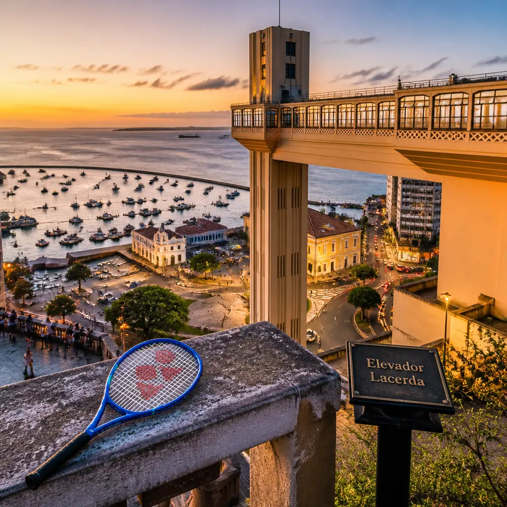 cardiovascular tennis classes Lake Ridge — Elevador Lacerda in Salvador, A pair of tall art deco elevator towers joined by a bridge, rising from the harbour to the upper town, with a viewing platform over the bay of All Saints