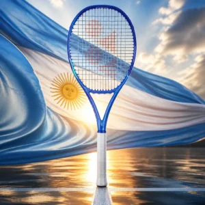 cardiovascular tennis classes Lauderdale Manors — the Yonex Ezone 98 Tour Gen 8 Tennis Racquet combined with the national flag of Argentina
