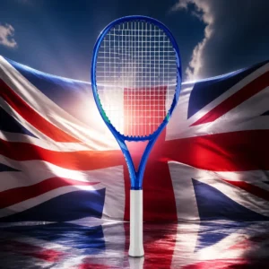 cardiovascular tennis classes Melrose Park — the Yonex Ezone Alpha Tennis Racquet combined with the national flag of United Kingdom