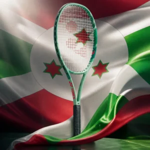 cardiovascular tennis classes Middle River Terrace — the Yonex Percept 97H Tennis Racquet combined with the national flag of Burundi