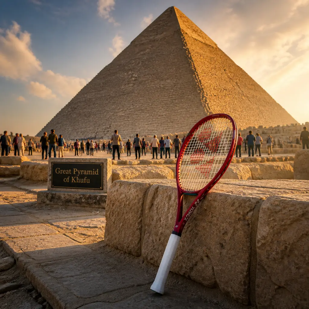 cardiovascular tennis classes near me Fort Lauderdale — Great Pyramid of Khufu in Giza, The largest of the three Giza pyramids, with a stripped limestone core and a few remaining casing stones at its base