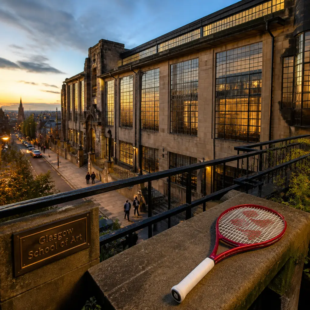 cardiovascular tennis classes Plantation — Glasgow School of Art in Glasgow, Mackintosh's dark sandstone art school on steep Renfrew Street in Garnethill, with tall iron-braced studio windows across the north facade