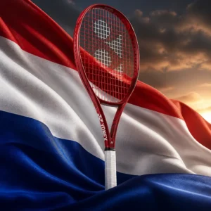 cardiovascular tennis classes Riverside Park — the Yonex Vcore Alpha L 8th Gen Tennis Racquet combined with the national flag of Netherlands