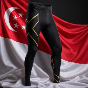 cardiovascular tennis classes Sailboat Bend — 2XU Light Speed Men's Compression Tights composed with the red and white national flag of Singapore