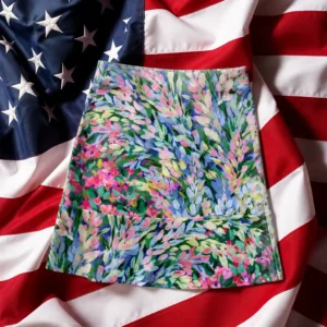 cardiovascular tennis classes Shady Banks — ACEGOLFS Floral High Waisted Women's Tennis Skirt composed with the flag of the United States