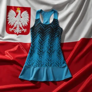 cardiovascular tennis clinics Harbor Beach — adidas Prime Y Women's Tennis Dress composed with the white and red national flag of Poland