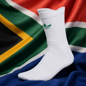 cardiovascular tennis clinics Las Olas — adidas TEN OG Crew Men's Tennis Socks composed with the national flag of South Africa
