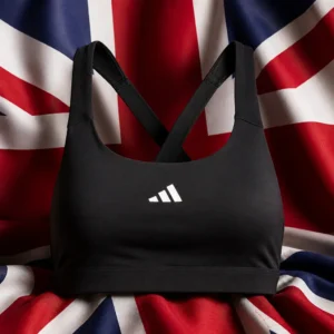 cardiovascular tennis clinics Lazy Lake — adidas TLRD React Training High Support Tennis Sports Bra composed with the Union Flag of the United Kingdom