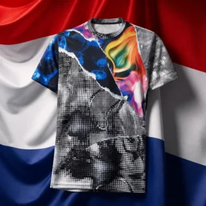 cardiovascular tennis clinics Melrose Manors — adidas US Series Printed Freelift Men's Tennis T-Shirt composed with the red, white, and blue flag of the Netherlands